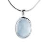 Oval Crystal Pendant Necklace for Women - Elegant and Versatile Clavicle Chain