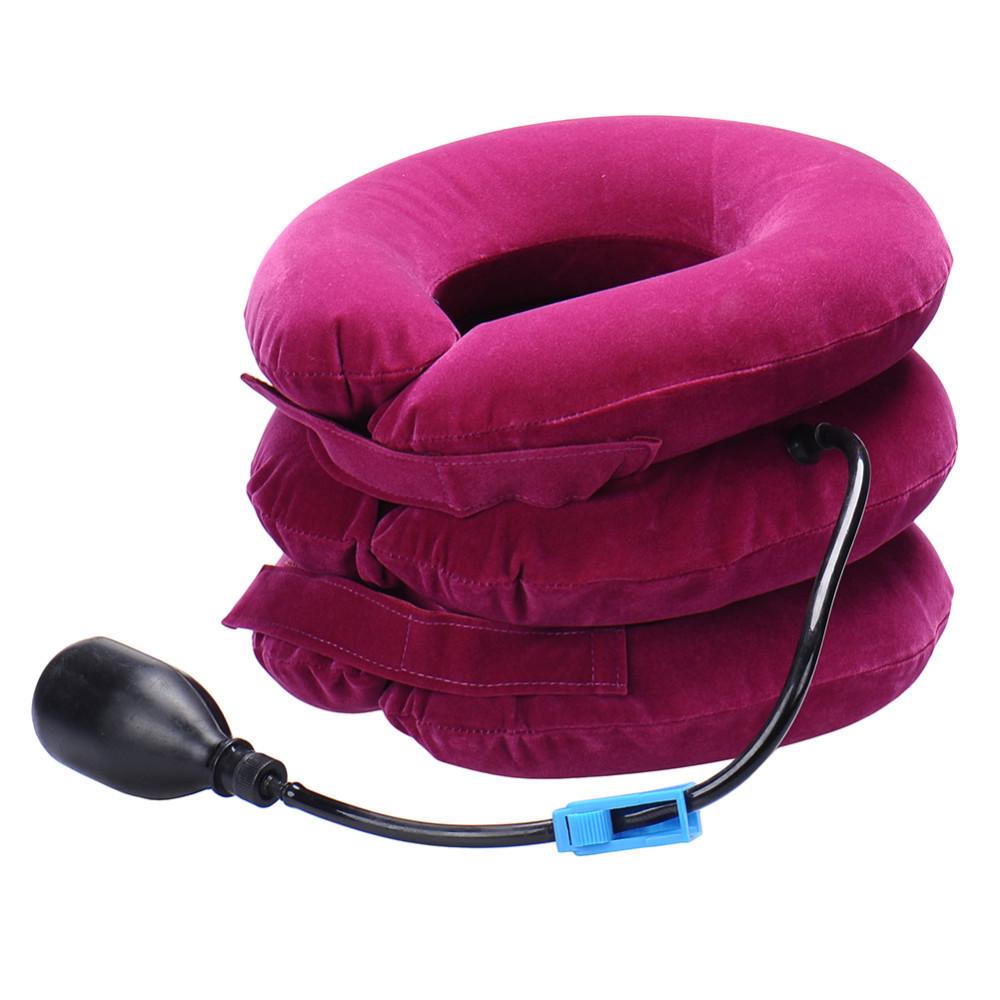 Inflatable Cervical Traction Neck Support Velvet Device