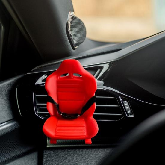 

Car Seat Vent Clip 3D Printed Auto Vent Clip Clip-on Car Vent Decoration Mini Seat with Belt for Doll Car Interior Decor рожевий