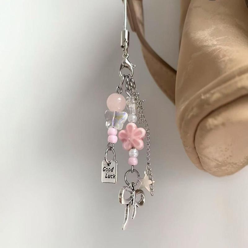 Ccd Lanyard Handmade Beads Homemade Girly Style Ins Mobile Phone Chain Guben Card Pendant