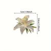 Luxurious Lily Flower Brooch Elegant and Simple Style Versatile Pin Collar Fashionable Accessory