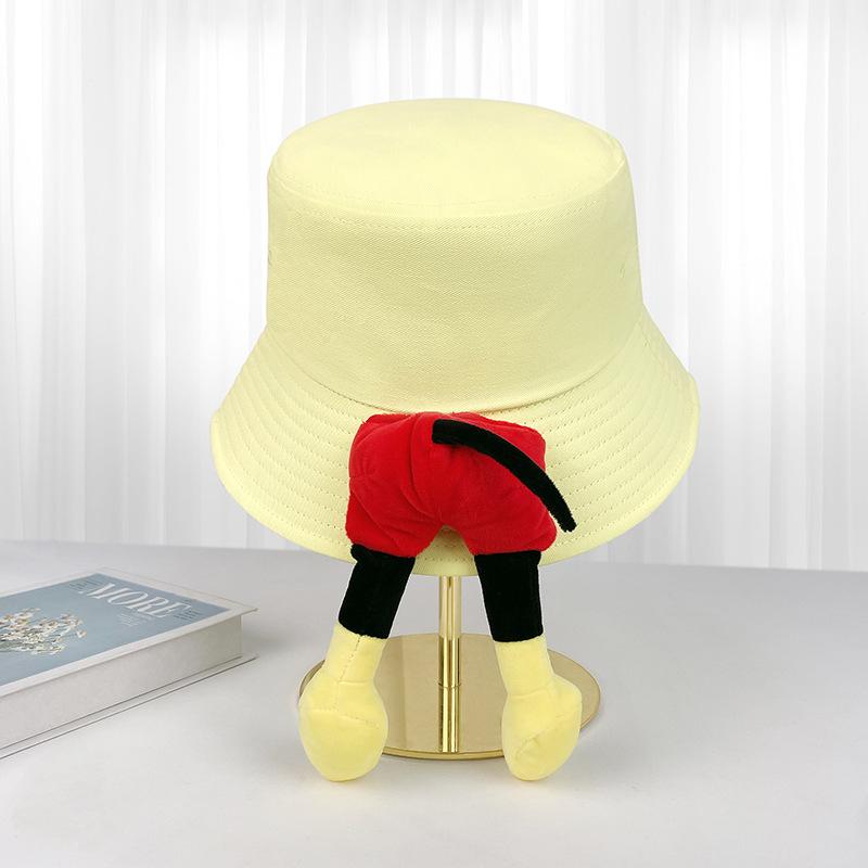 

Doll butt bucket hat women s new trendy summer versatile cute cartoon basin hat wide brim sun hat 56-59cm
