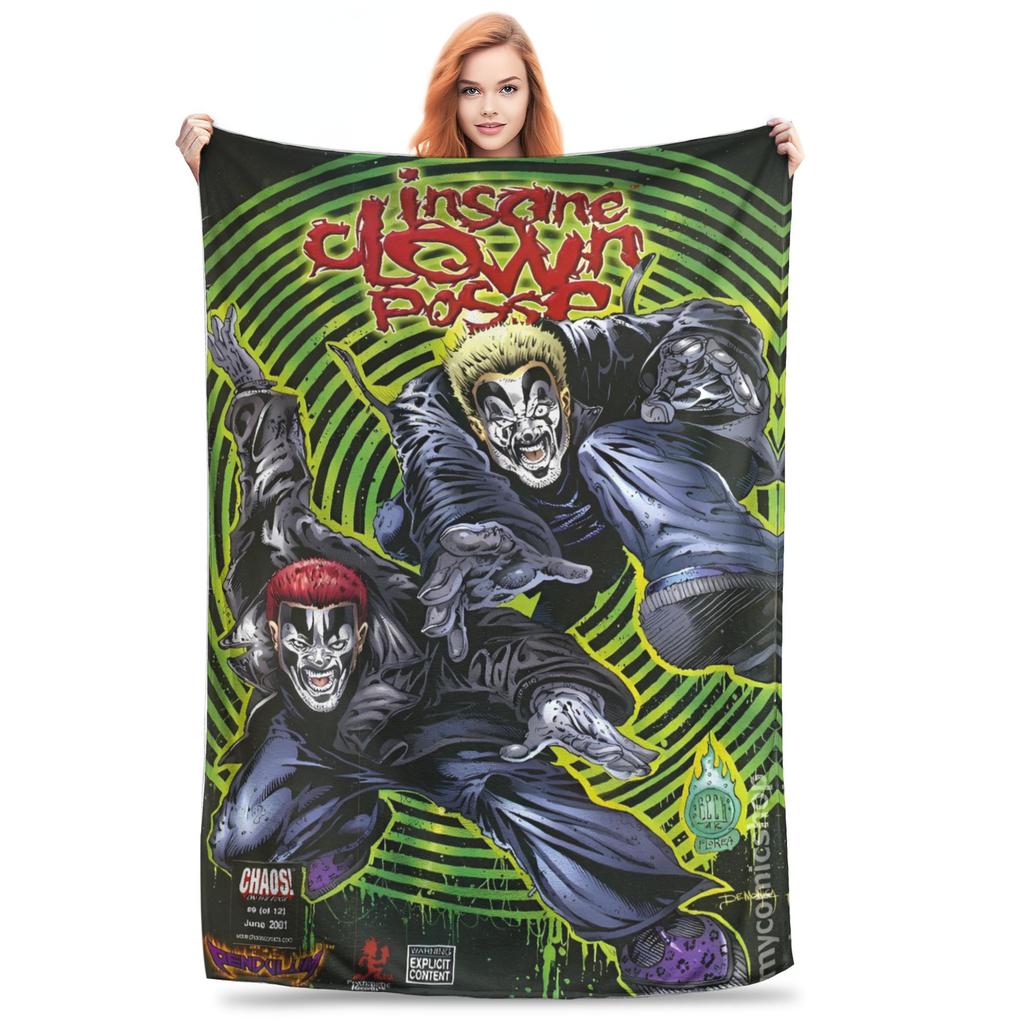 Insane Clown Posse Blanket Warm Soft Street Trend Plush Throw Blanket For Children Home Decor Flannel Bedspread Bed Cover
