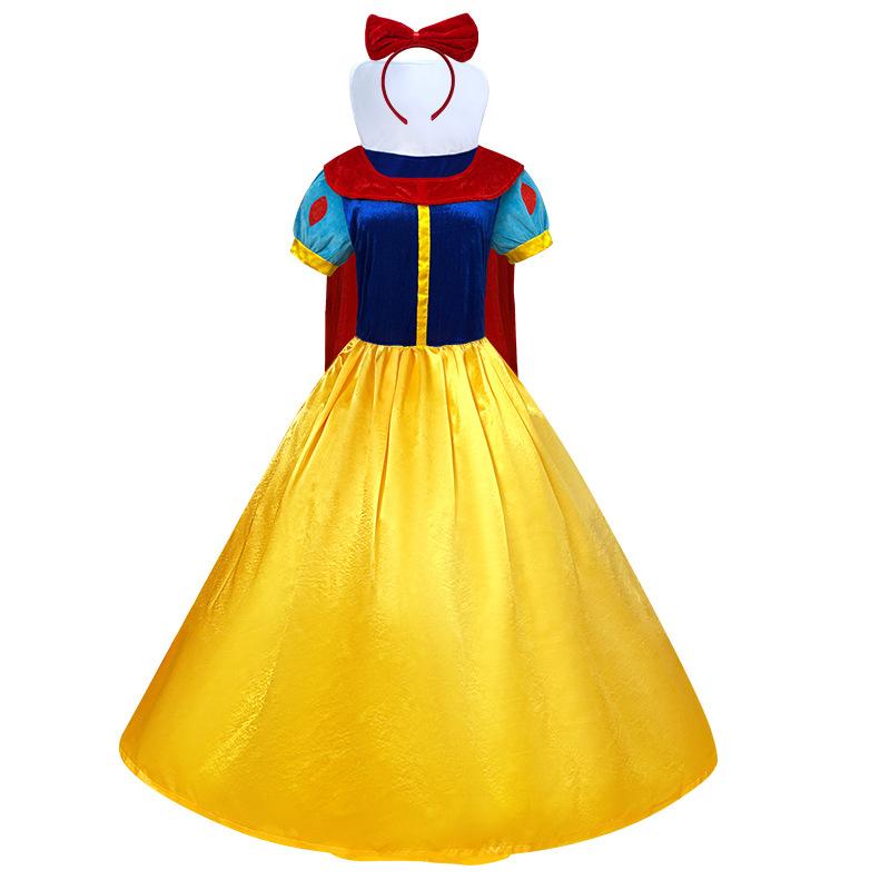 Disney Snow Princess Cosplay Dress Cartoon Carnival Deluxe Snow Princess Cosplay Costume Adult Cosplay Dress Princess Dress Women Adult Clothing