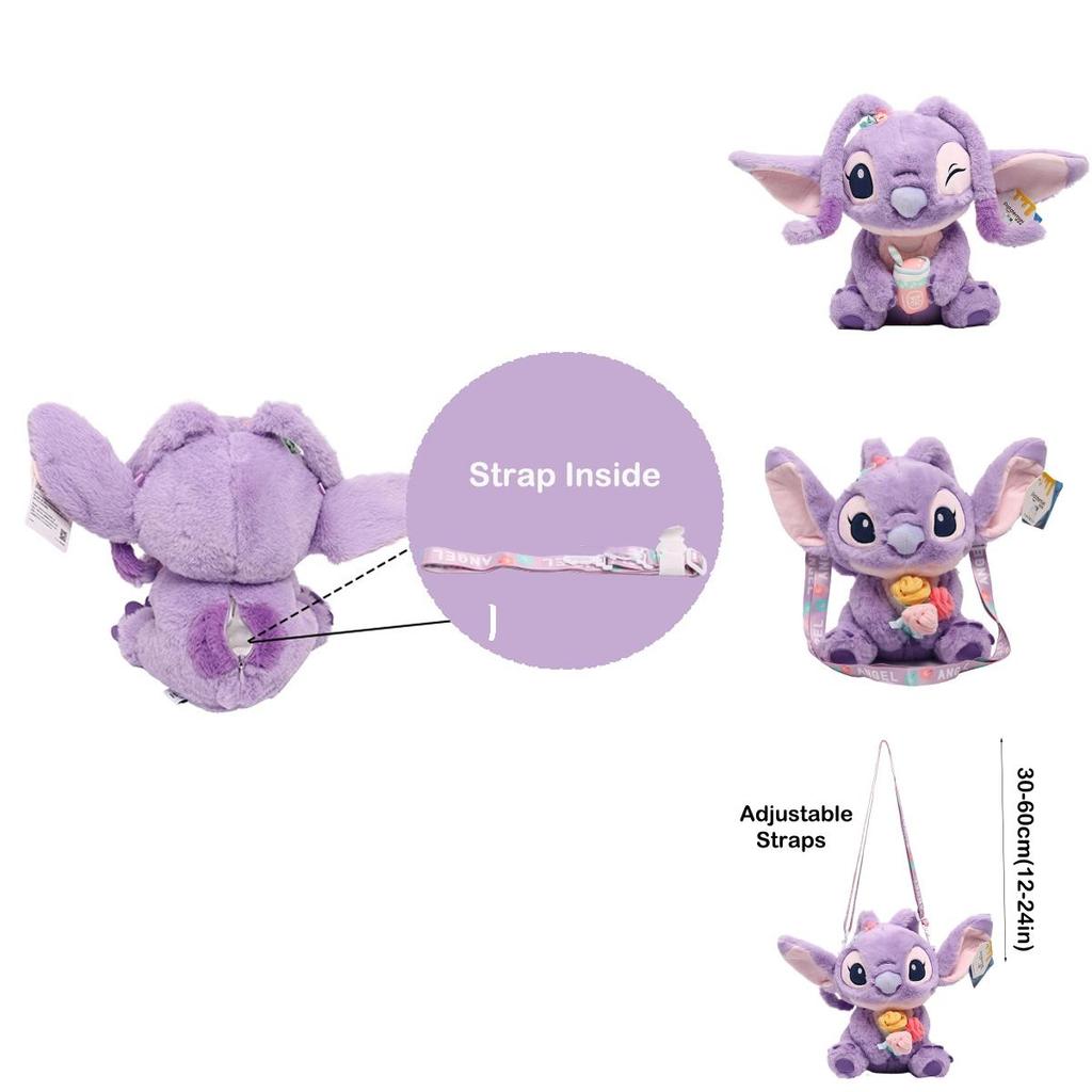 Adorable Lilo Stitch Plush Toys Crossbody Bag For Kids Birthday Xmas Gift