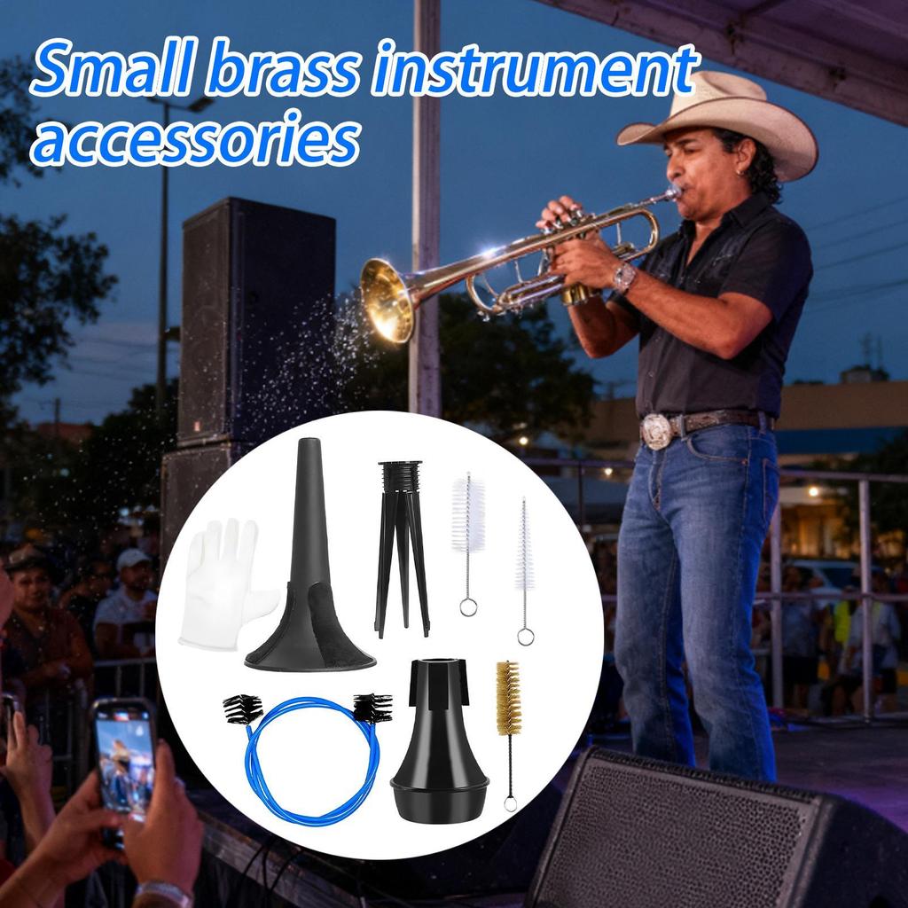 7-Piece Trumpet Cleaning Kit, Professional Instrument Care & Restoration Tools for Students, Musicians & Beginners