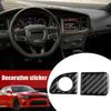for Dodge Charger Challenger Carbon Fiber Copilot Storage Box Handle Cover Trim