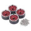 4Pcs Aluminum Alloy 1.9 Inch Beadlock Wheel Rims for 1 10 RC Crawler Car Upgrade Accessories