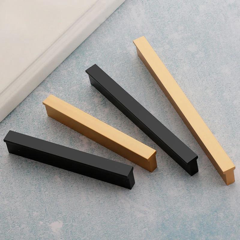 Modern Minimalist Kitchen Cabinet Handle American Style Lengthen T Shape Handle Shoe Wardrobe Drawer Pull Furniture Door Handle