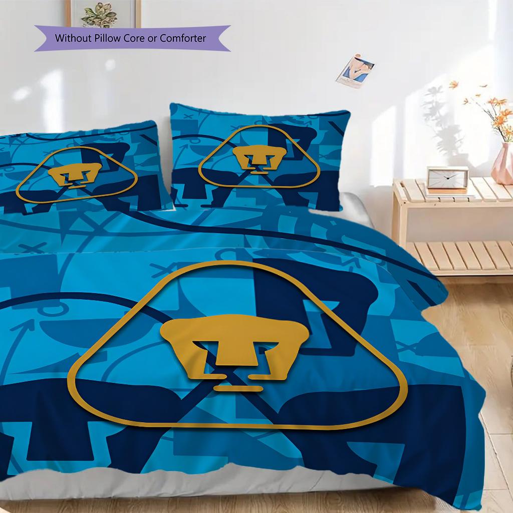 Pumas UNAM Pattern Bedding Quilt Set Quilt Cover Pillowcase Home Decoration Birthday Gift (1 * duvet cover + 2 * pillowcase, without core)
