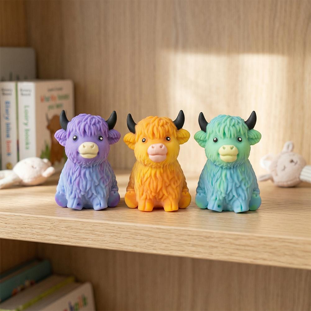 Hooglandkoe Zintuiglijk Speelgoed Langzaam Rijzend Knijp Zintuiglijk Speelgoed Hooglandkoe Stressballen Cadeau Angstverlichting Fidget Feestartikel