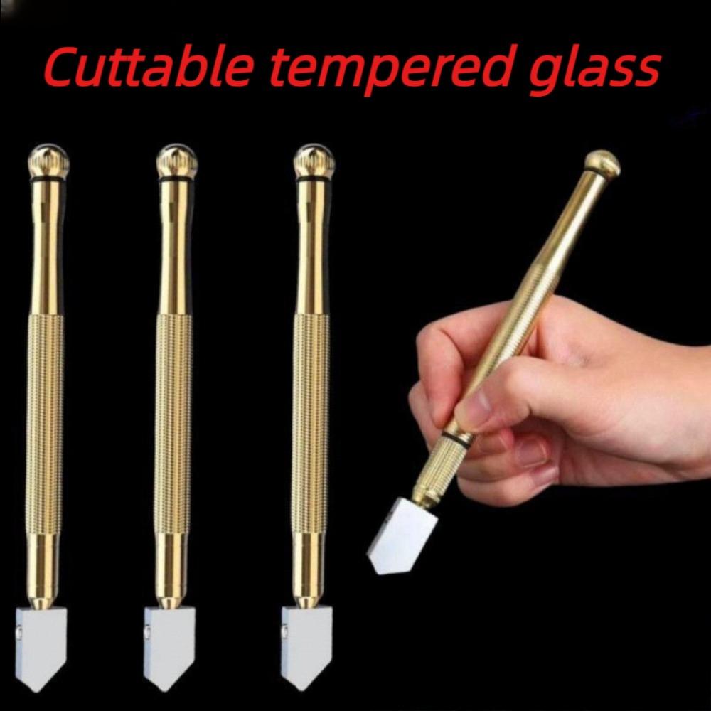 Diamond Glass Cutter Tool 175mm Anti Slip Handle Portable Cutting Pen for Glass Tile Mineral Engraving Construction Use