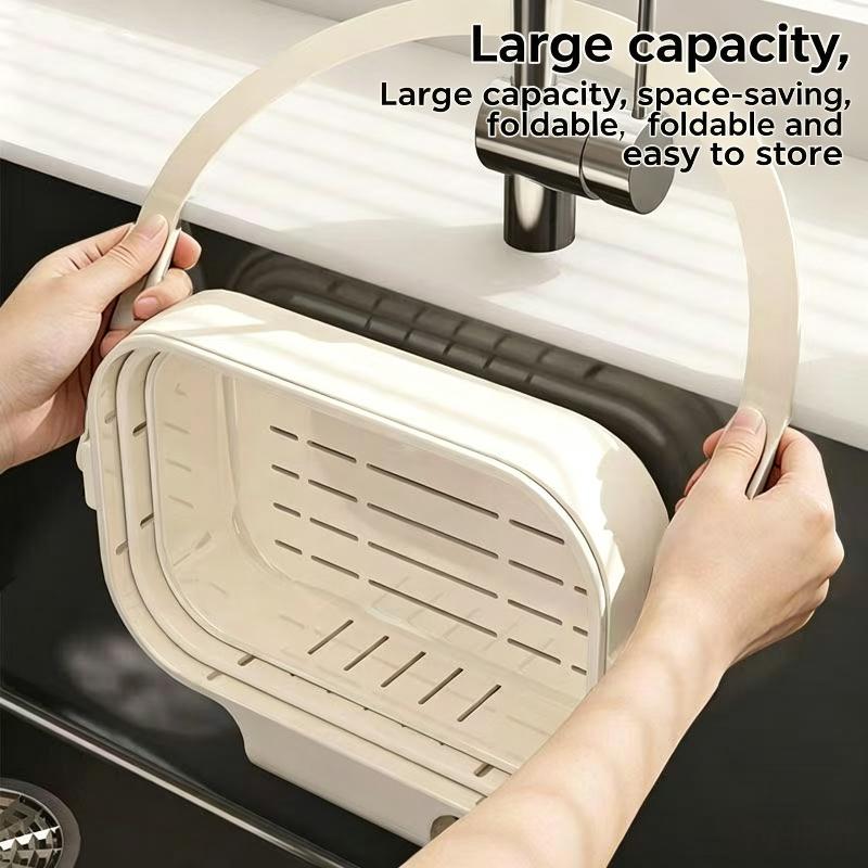 Foldable Hanging Sink Strainer Basket Colander Kitchen Food Fruit Residue Filter for Kitchen Organization Use