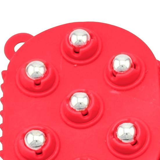 Doppelseitige Lymphmassagebürste 360 Grad rotierende Stahlkugel Körpermassagegerät für Peeling und Muskelentspannung Tragbar Handheld Lymphdrainage