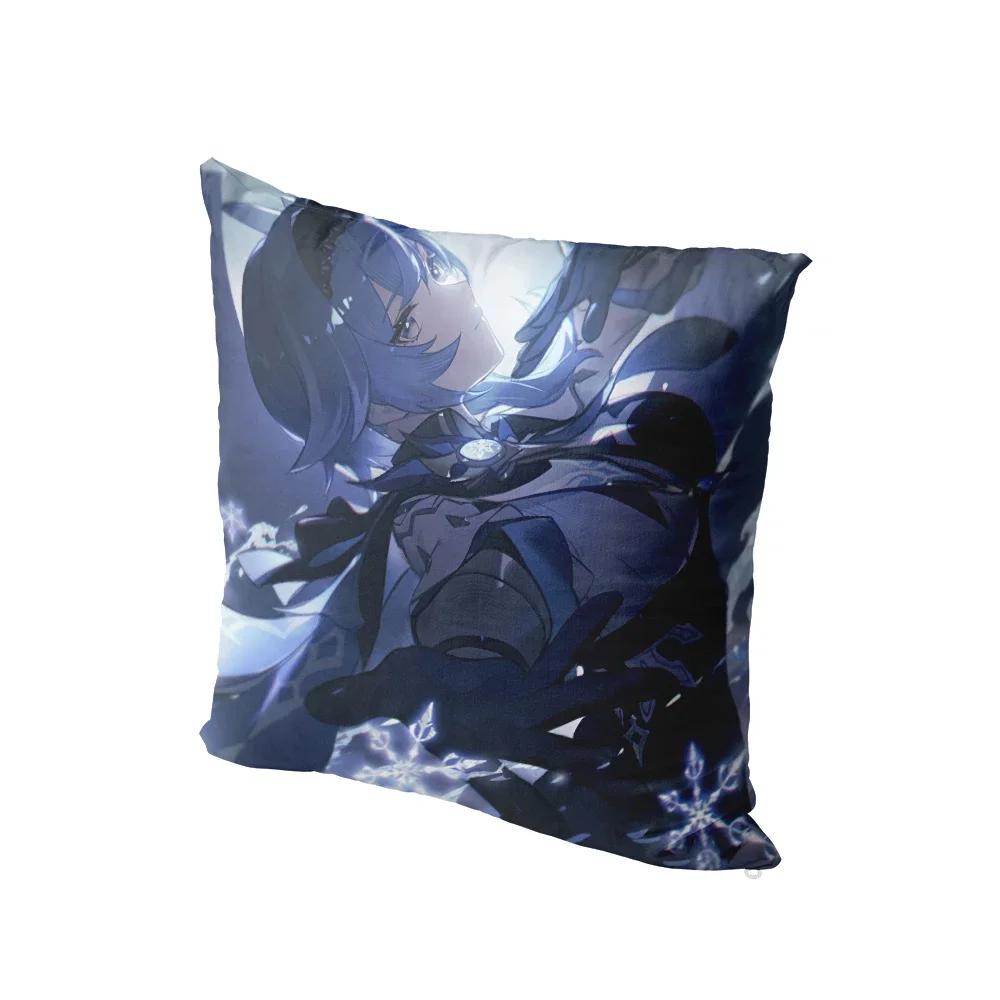 

Декоративная наволочка для подушки для домашней вечеринки Мультяшная Аниме Genshin Милая Двумерная для дивана, кресла, автомобиля, спальни, наволочка для подушки для тела 66x66cm