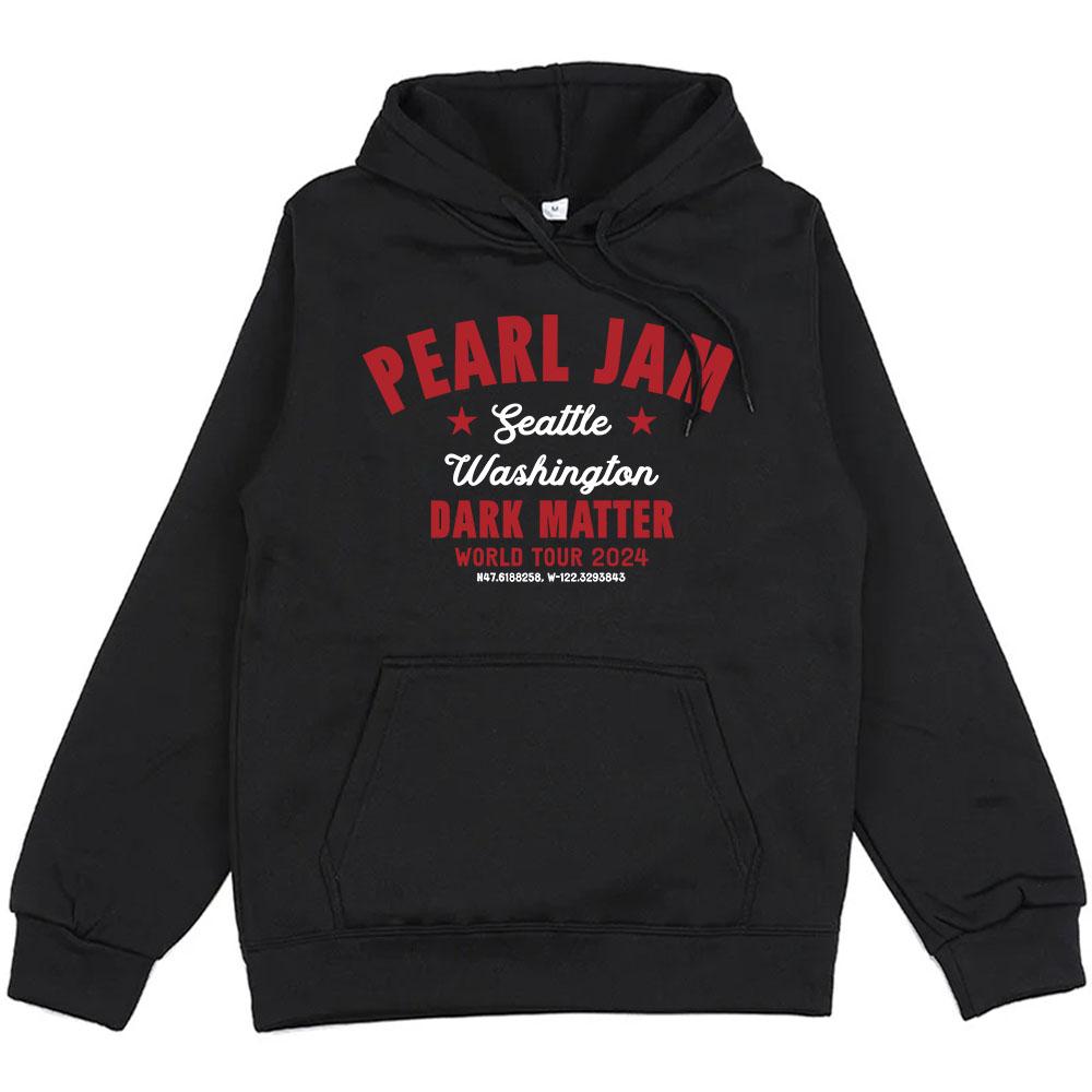 

Світловий Тур 2025 Худі Pearl Jam Сіетл Вашингтон Светри Чоловічий/Жіночий Одяг Хіп-Хоп Унісекс Вуличний Стиль З Принтом XXXL чорний