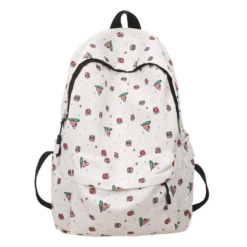 Plecak w kwiaty w stylu japońskim dla dziewcząt - Lekki, Pojemny, Idealny do użytku szkolnego