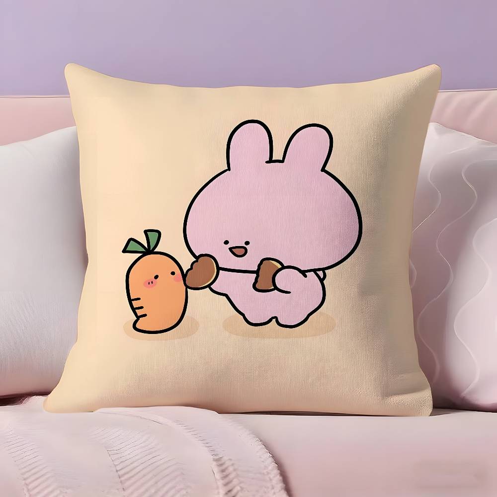 Cartoon A-Asamimichan Cute Bunny Pillow Case Ultra Soft Skin Friendly Fabric Cloud Like Comfort & Concealed Zipper