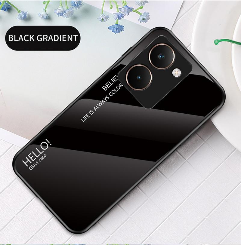 Gradient Tempered Glass Protect Case for Realme P3 Ultra P1 Speed Realme 14 Pro + 13 Pro Realme 11 Pro Glossy Cover