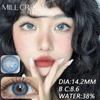 Mill Creek 2PCS Cosmetic Contact Lenses 14.2MM Iris 4 Color Contact Lenses Comfort Soft Natural Cool Eye Yearly Use Beauty Pupli 0 Grade