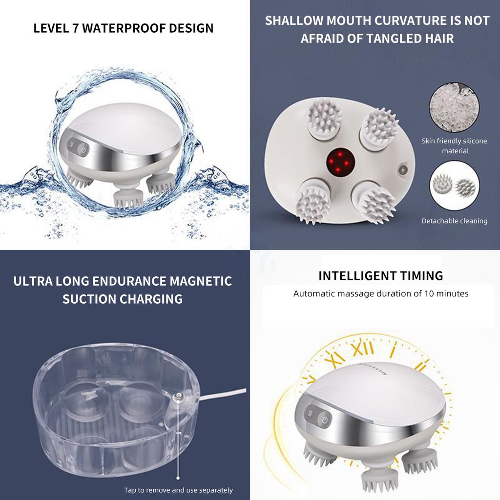 Electric Massager Body Shoulder Leg Arm Neck Deep Tissue Head Scalp Massage Kneading Device