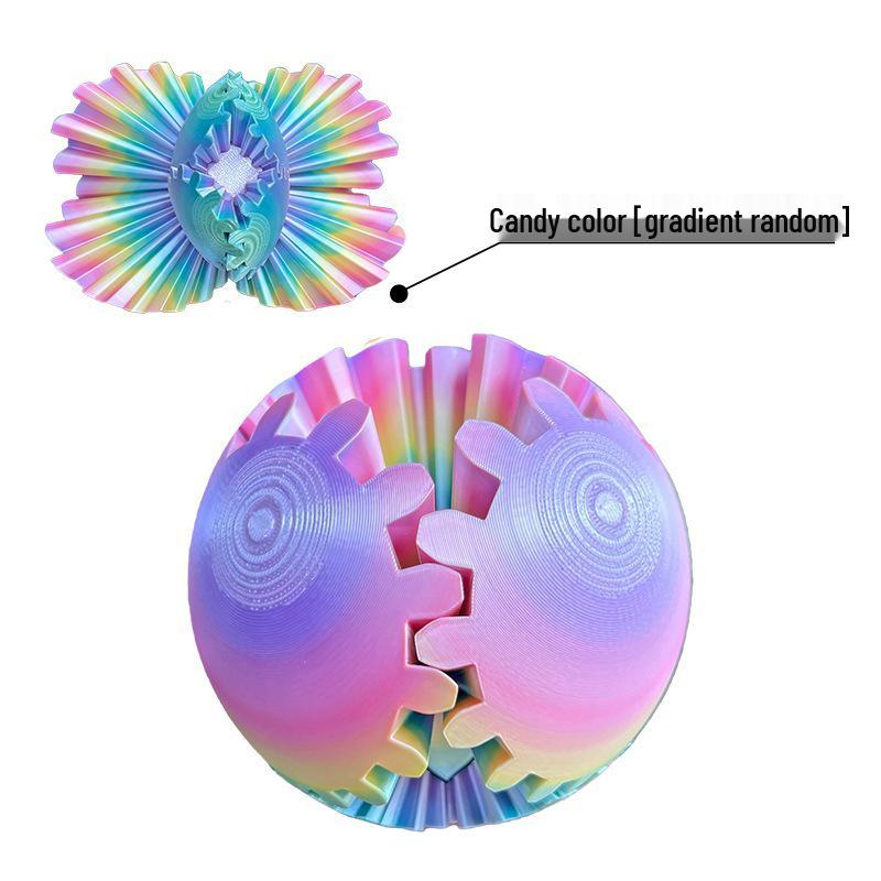 Colorful 3D Gear Rotating Ball - Children s Decompression Toy & Gift