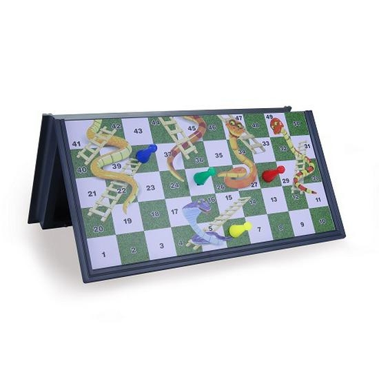 UB Magnetické skládací šachy a 3D Hra hadů a žebříků pro děti - Podporuje vývoj mozku