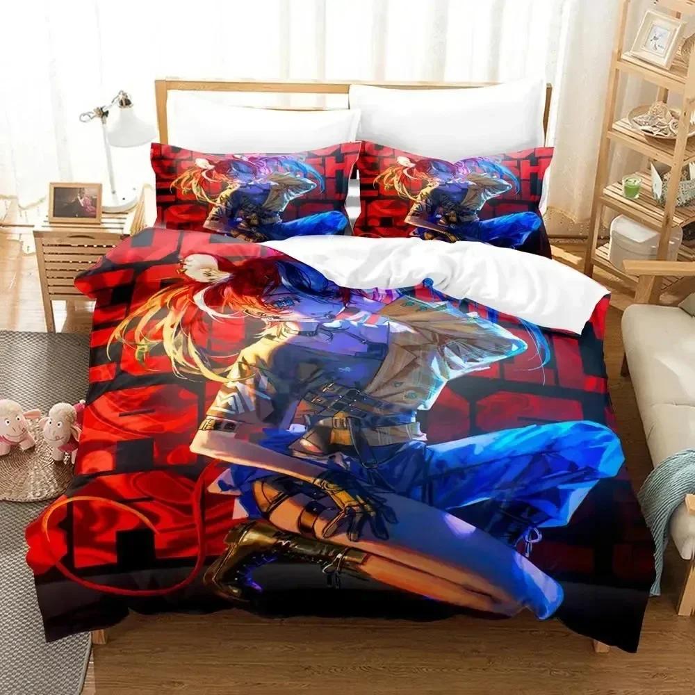 Comforter 3D Print Hakos Baelz Anime Comfortable Duvet Bedding Set Children Bedroom Decoration Home Textile