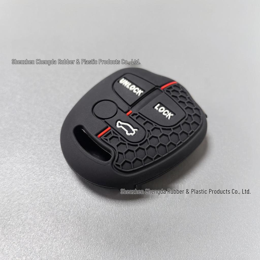 2023 Mitsubishi Outlander Honeycomb Silicone Key Cover, 4-Button Smart Anti-Drop Case