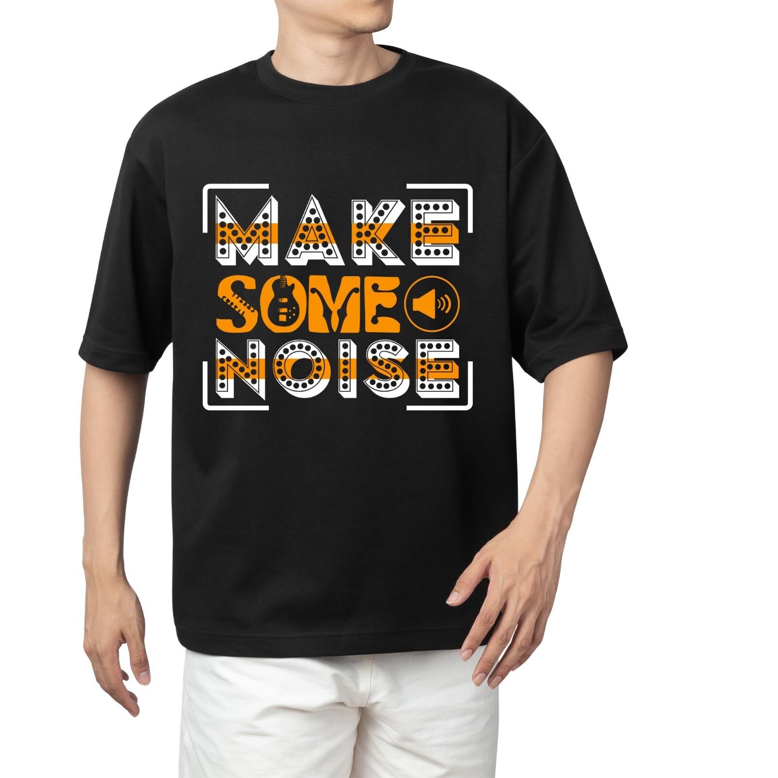 Make Some Noise Music  T-shirt Men s Women s Tops Tees | Bold Music Lover Tee | Unisex Graphic Shirt 2XL