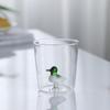 3D Animal Flower Built-in Glass High Borosilicate Glass Heat-resistant Transparent Glass Drinking Cup  Milk Coffee Juice Glass