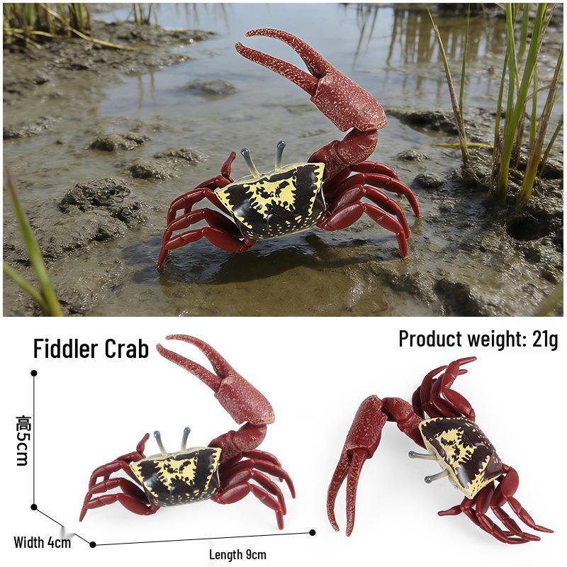 Ocean Crab Simulation Toy Set: Includes Hermit, Swimming, and Three-Spot Plastic Models
