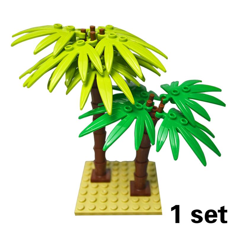 City Friend Accessories MOC Building Blocks Plant Bush Tree Flower Grass DIY House Parts Creative Bricks 3471 30176 32607 Toys