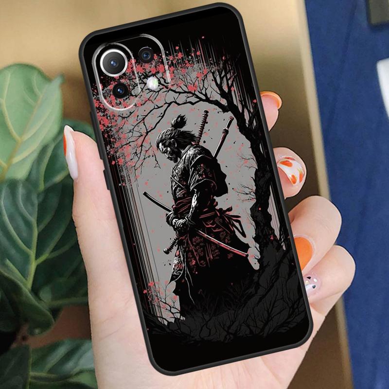 Japan Ninja Samurai Red Sun Case For Xiaomi 15 14 Ultra 13T 14T 15T Pro 17 Pro Max POCO X7 Pro X5 X6 F5 F6 F7 F8 Coque