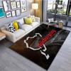 Tappeto Area di Stampa Contorno Pista di Nürburgring Sfondo Nero Tappeto Pavimento Motorsport Tappeto Decorazione Soggiorno Camera da Letto Fan di Corse
