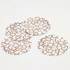 Endo Shoji TKG Paper Coasters, Brown, Arabesque Pattern (Pack of 100), Round, 90mm Diameter, 1mm Thick, a Must-Have for Evening Drinks, Commercial Use