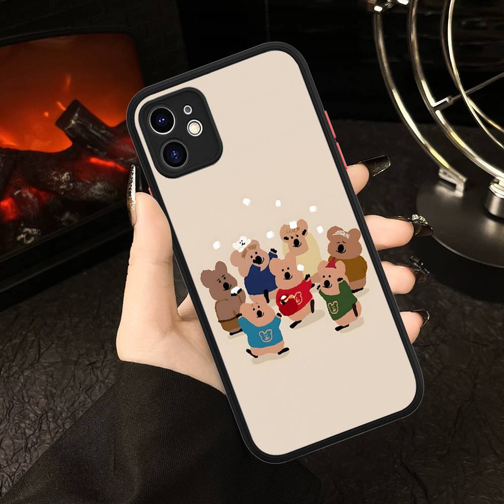 Cute Bear Quokkas Magsafe Phone Cases For IPhone 16 15 14 Plus 13 12 11 Pro Max Matte Oft Bumper Phone Cover