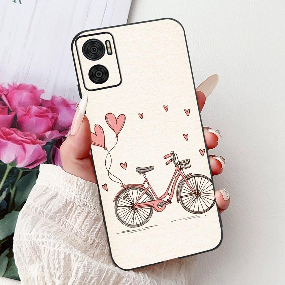 

Phone Case For Motorola Moto E22 E22i E22s Motorola E20 E30 E40 E13 E14 Luxury Girly Cartoon Cover Soft Matte Silicone Capa Moto E13 4G