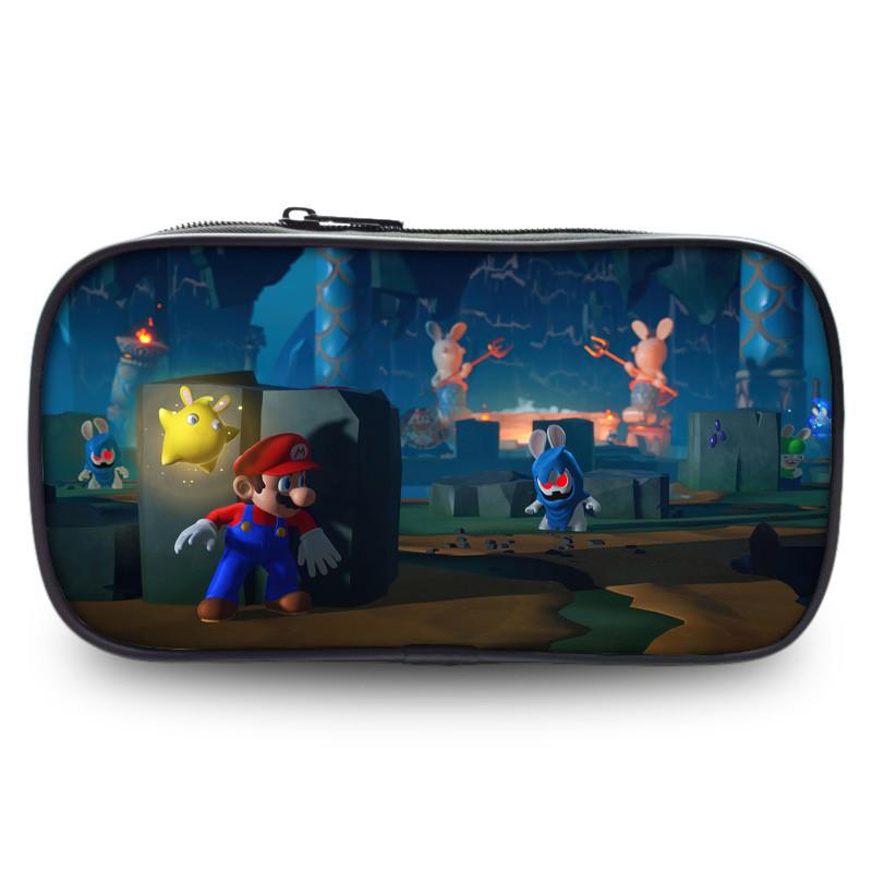 Mario Kart World Pencil Case With Polyester Material For Kids And Students
