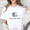 Unisextal Health Matters T Shirt Gift For Therapist Psychologist Awareness Cute Brain Vintage Breathable Slightly