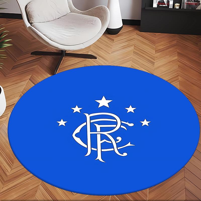 Rangers Fc (38) Round Office Rug Decorative Floor Rug for Office Bedroom Living Room and Home Space
