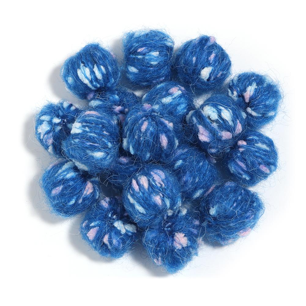 10pcs Plush Mohair Ball Beads Colorful Soft Pompom Beads For DIY Jewelry Making Handmade Clothing Earrings Decor Accessories