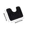 U-shaped Toilet Bath Mat Polyester ToiletMat Soft Anti-Skid Water Absorbing Door Mats Bathroom Home Decoration Toilet Door Mat