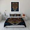 Geometric Tiger Print Set Bedding Duvet Cover Set Duvet Cover Pillowcases  (1*Duvet Cover 2*Pillowcases, Without Duvet Insert)
