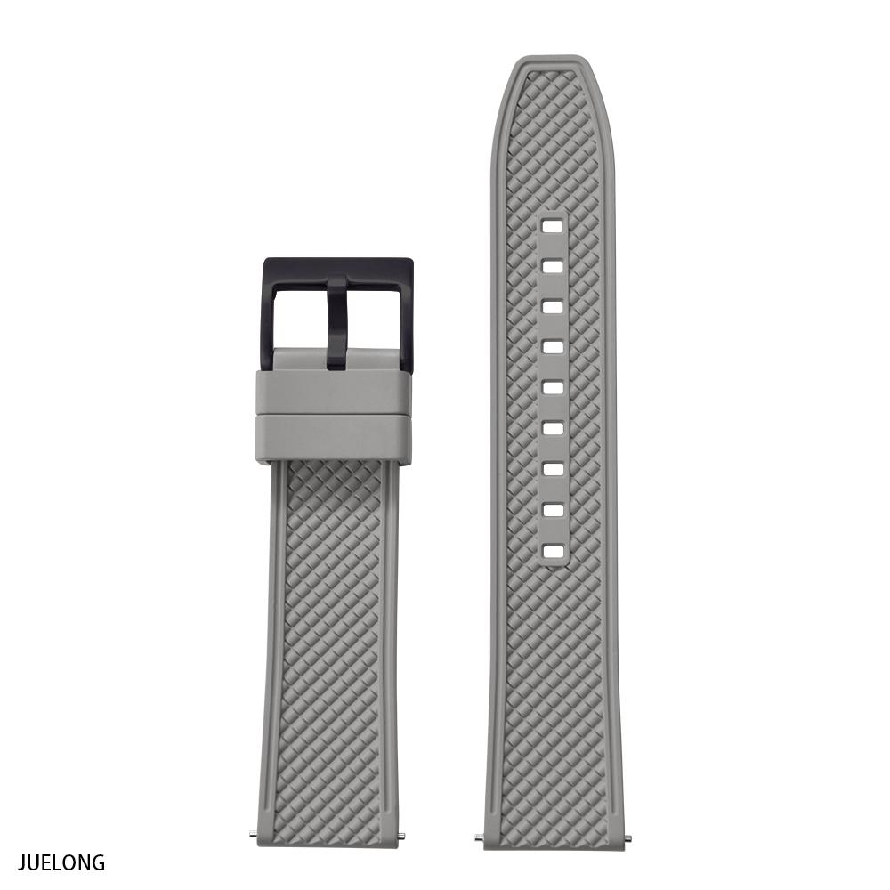 New Design HAISCH FKM Rubber Watch Strap 18mm 20mm 22mm 24mm Bullet Shape Quick Release Watch Bands Diving Waterproof Wristbands