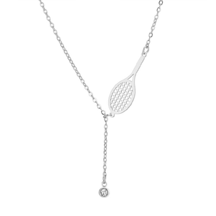 

Adorable Small Tennis Jewelry Necklace Comfortable And Stylish For Daily Use серебряный