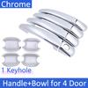 for Peugeot 308 MK1 T7 2007 2008 2009 2010 2011 2012 Chrome Door Handle Cover Car Accessories Rustproof Cap Styling ABS Plastic