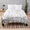 Mathematical Formula Flannel Throw Blanket Funny Math Blanket Queen Size for Couch Bed Sofa Decor Super Soft Cozy Warm Bedspread
