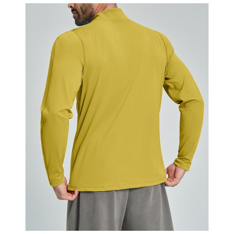 Men S Half Zip Long Sleeve Top For Sports Fitness Casual Hiking