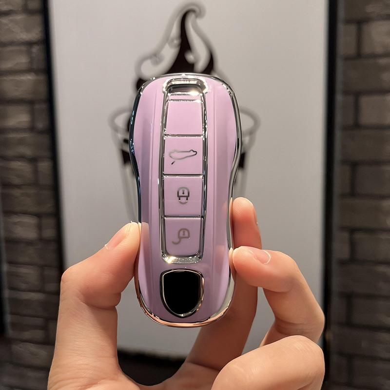 OHHH8 Fashion Car Remote Key Case Cover Shell For Porsche Cayenne Panamera 971 9Y0 2018-UP 911 Carrera 992 2019-UP Years Accessories